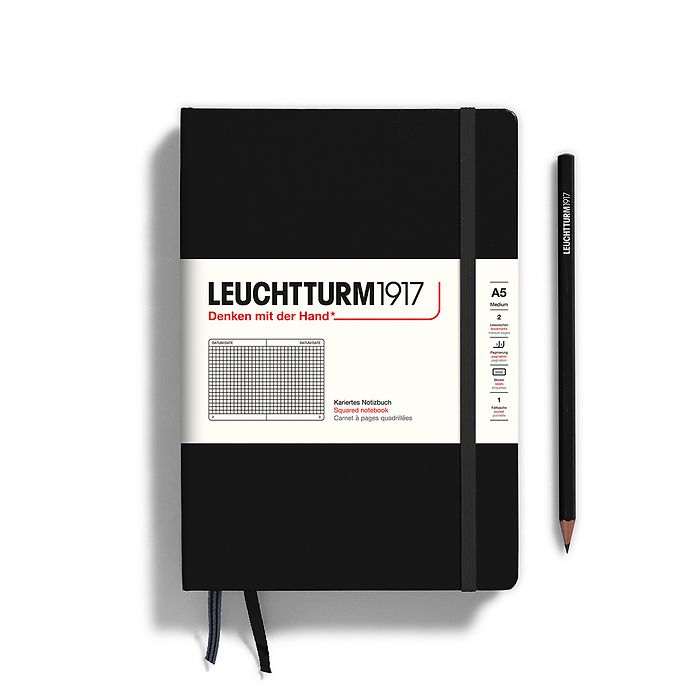 Leuchtturm1917 - Square Hardcover Sketchbook (Black
