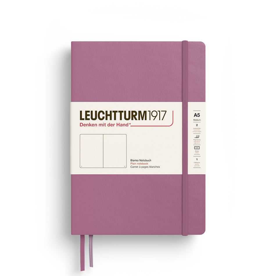 LEUCHTTURM1917 Notebook Hardcover Medium (A5), 251 p, Plain - Dusty Rose