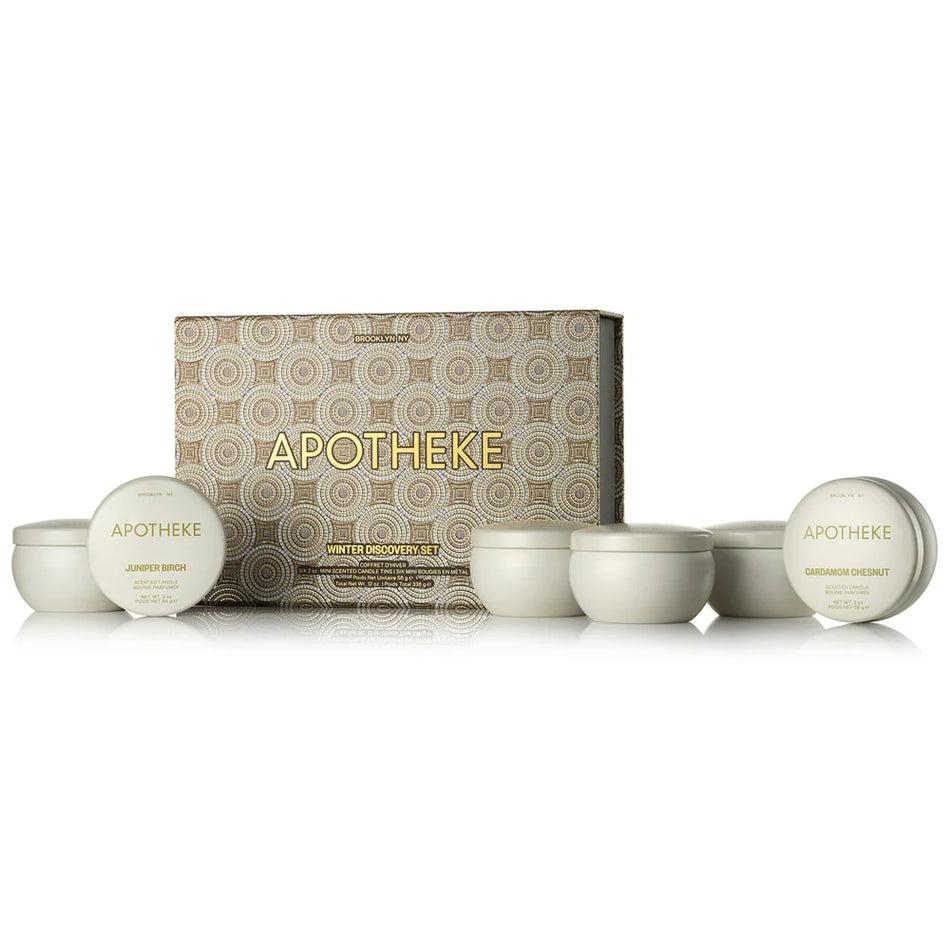 Apotheke Winter Discovery Set - 6 Mini Scented Candle Tins