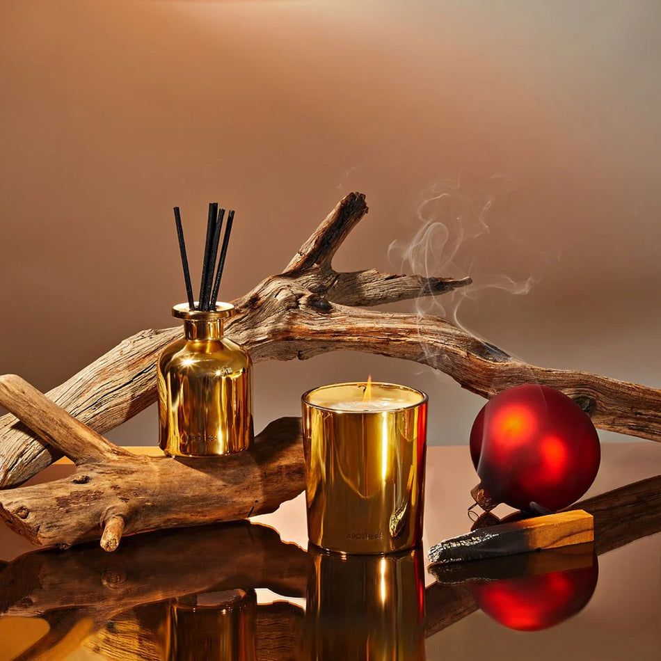 Apotheke Firewood Scented Candle and Reed Diffuser Set