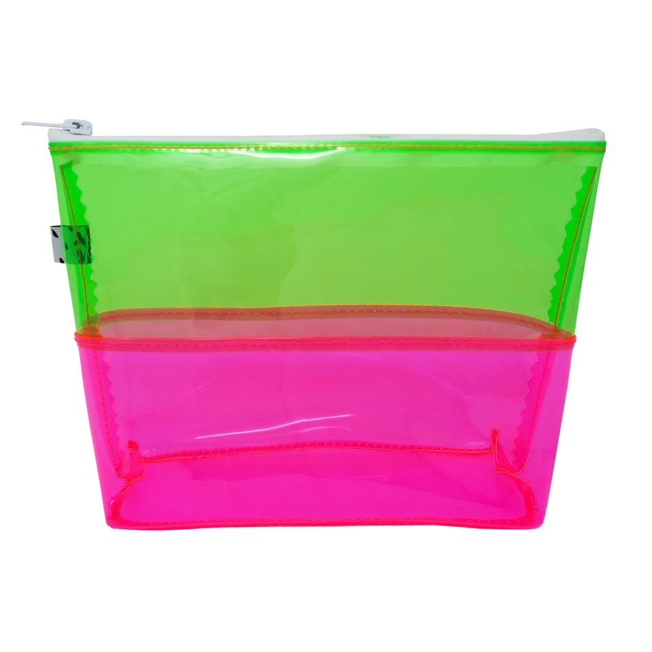 Kate Corn Green & Pink Jelly Toiletry Bag