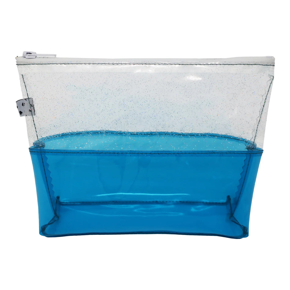 Kate Corn Glitter & Teal Jelly Toiletry Bag