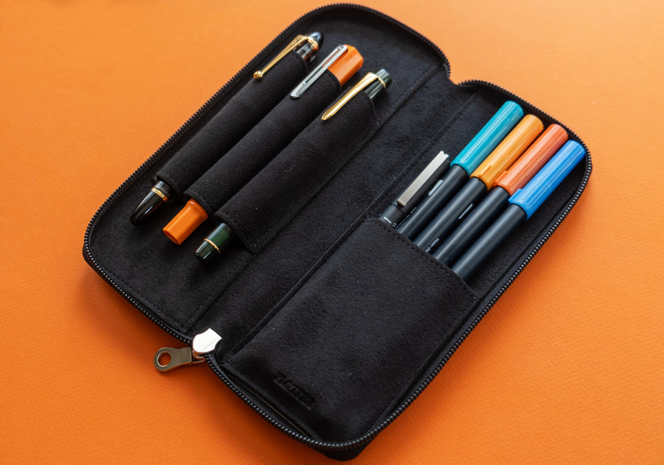 PLOTTER Long Zipper Pen Case Black