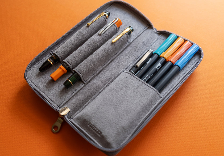 PLOTTER Long Zipper Pen Case Navy