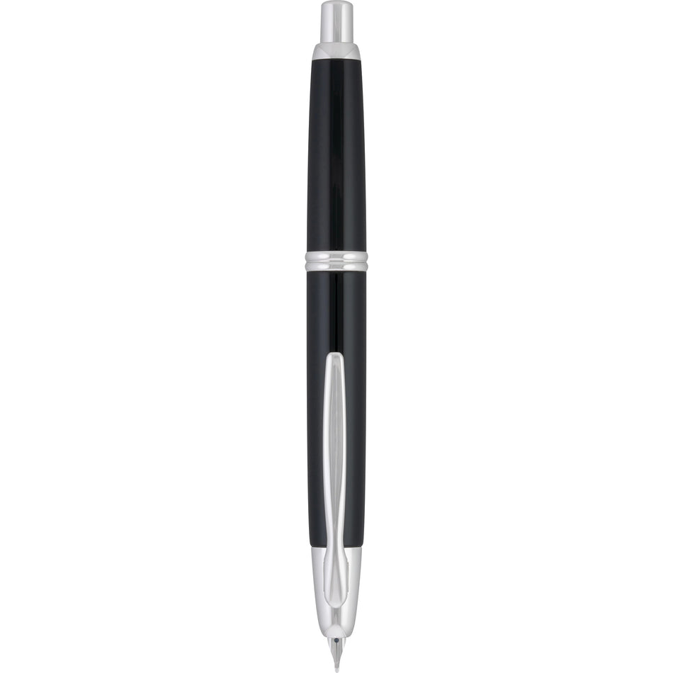 Pilot Vanishing Point Fountain Pen - Black and Rhodium