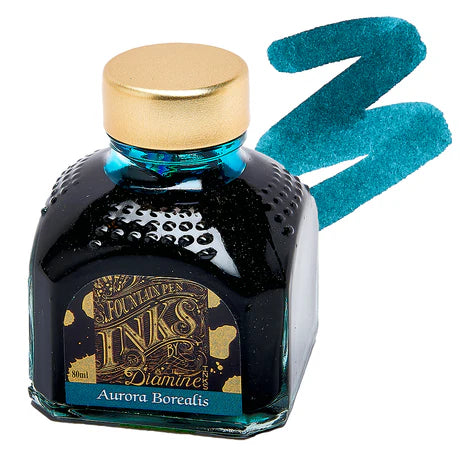 Diamine Bottled Fountain Pen Ink (80ml) - Aurora Borealis