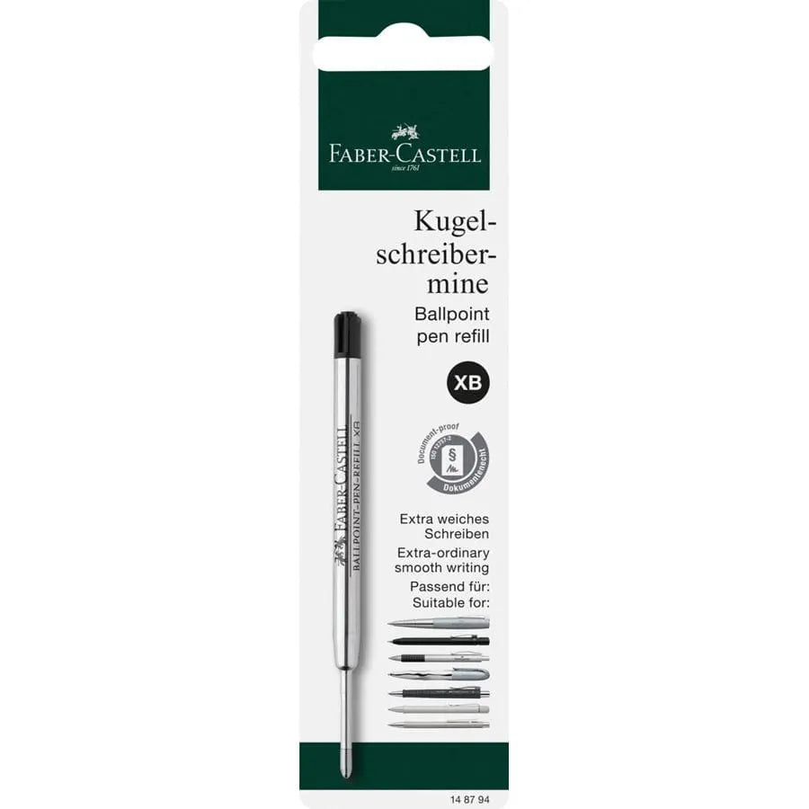 Faber Castell Ballpoint Pen Ink Refill  - Black (XB)