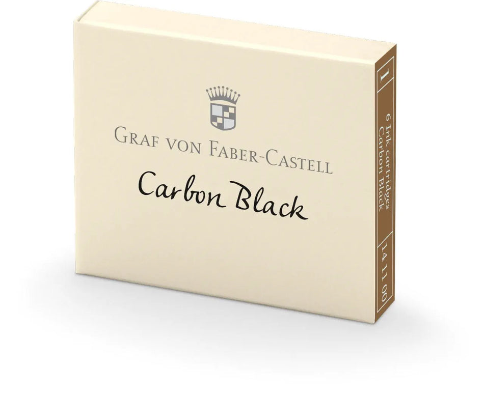 Graf Von Faber Castell Ink Pen Refill Cartridges (6 Pack) - Carbon Black