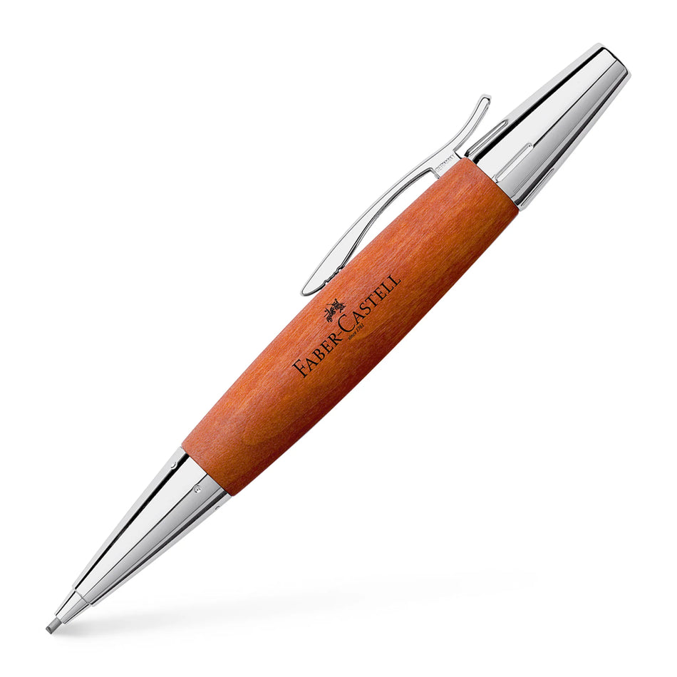 Faber Castell e-Motion Wood and Polished Chrome Mechanical Pencil (1.4)