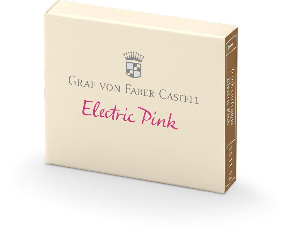 Graf Von Faber Castell Ink Pen Refill Cartridges (6 Pack) - Electric Pink