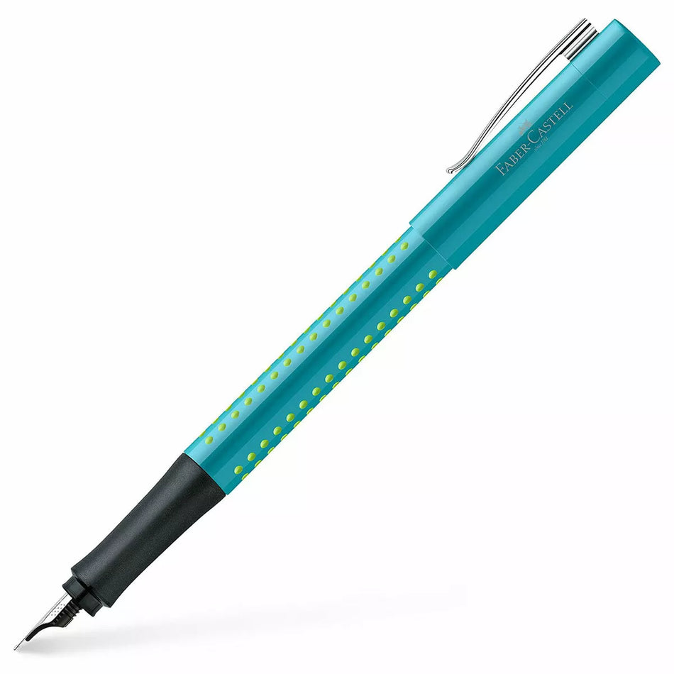 Faber-Castell Grip 2010 Turquoise Blue Light Green Fountain Pen