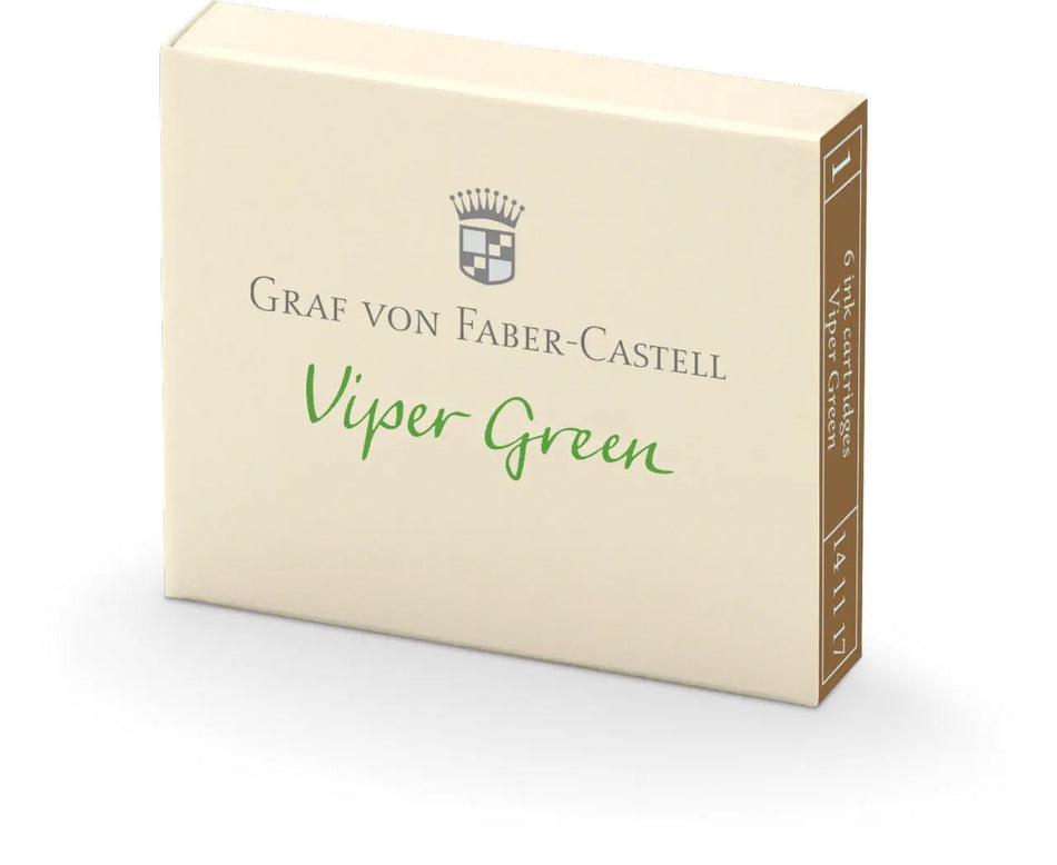 Graf Von Faber Castell Ink Pen Refill Cartridges (6 Pack) - Viper Green