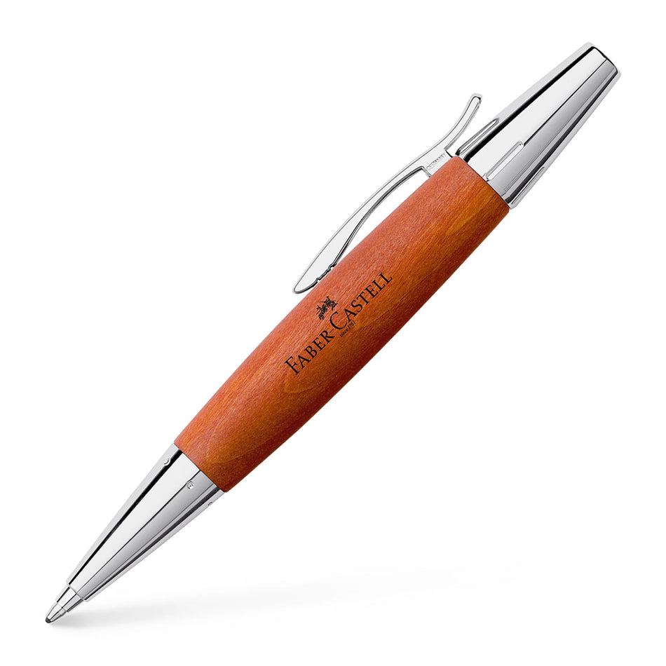 Faber Castell e-Motion Wood and Polished Chrome Ballpoint