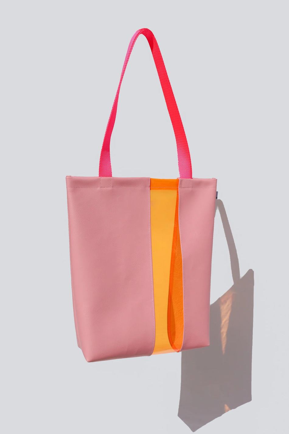 Kate Corn Pink & Orange Strip Tote Bag