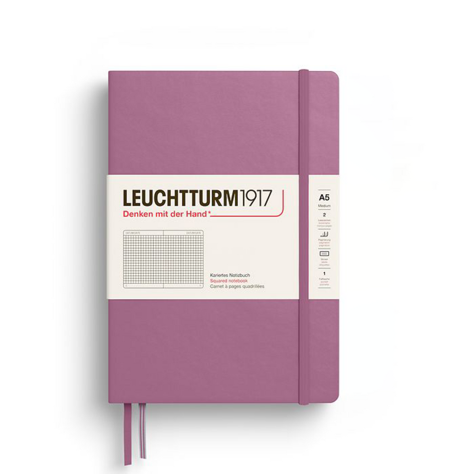 LEUCHTTURM1917 Hardcover Notebook Medium (A5), 251 p., squared - Dusty Rose