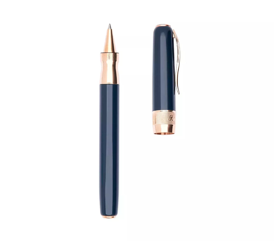 Pineider Classic Rollerball - Peacock/Rose Gold