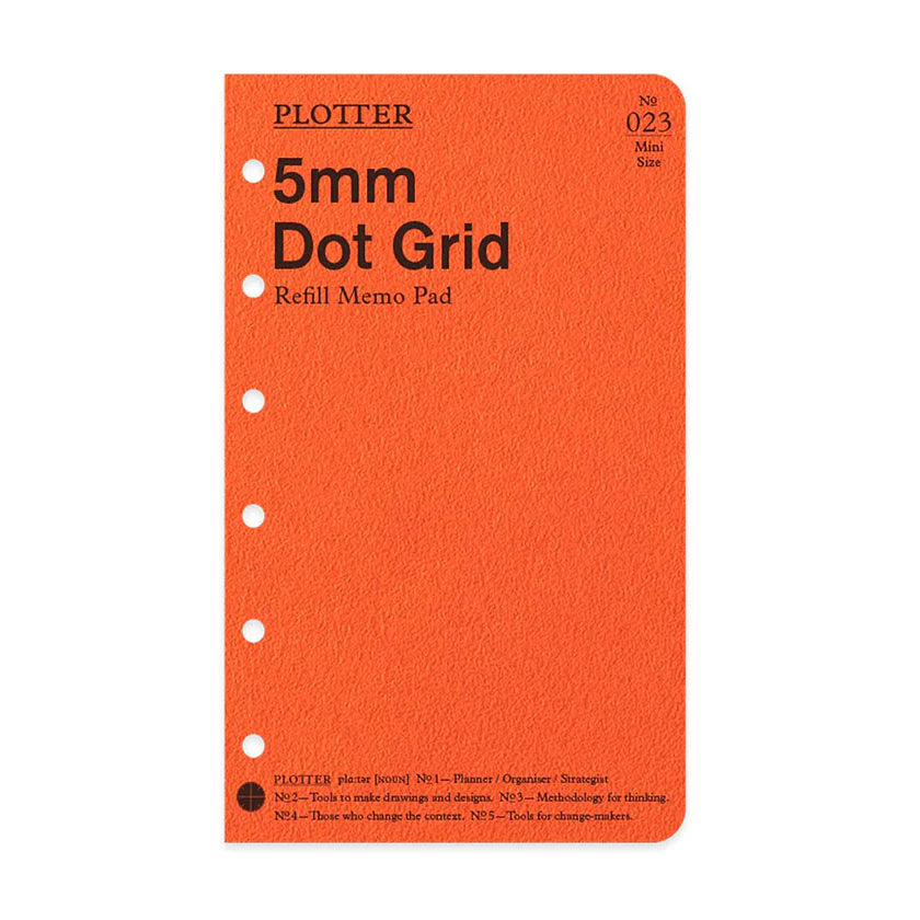 Plotter 5mm Dot Grid Memo Pad 80 Sheets Mini Size Flax Pen To Paper 8753