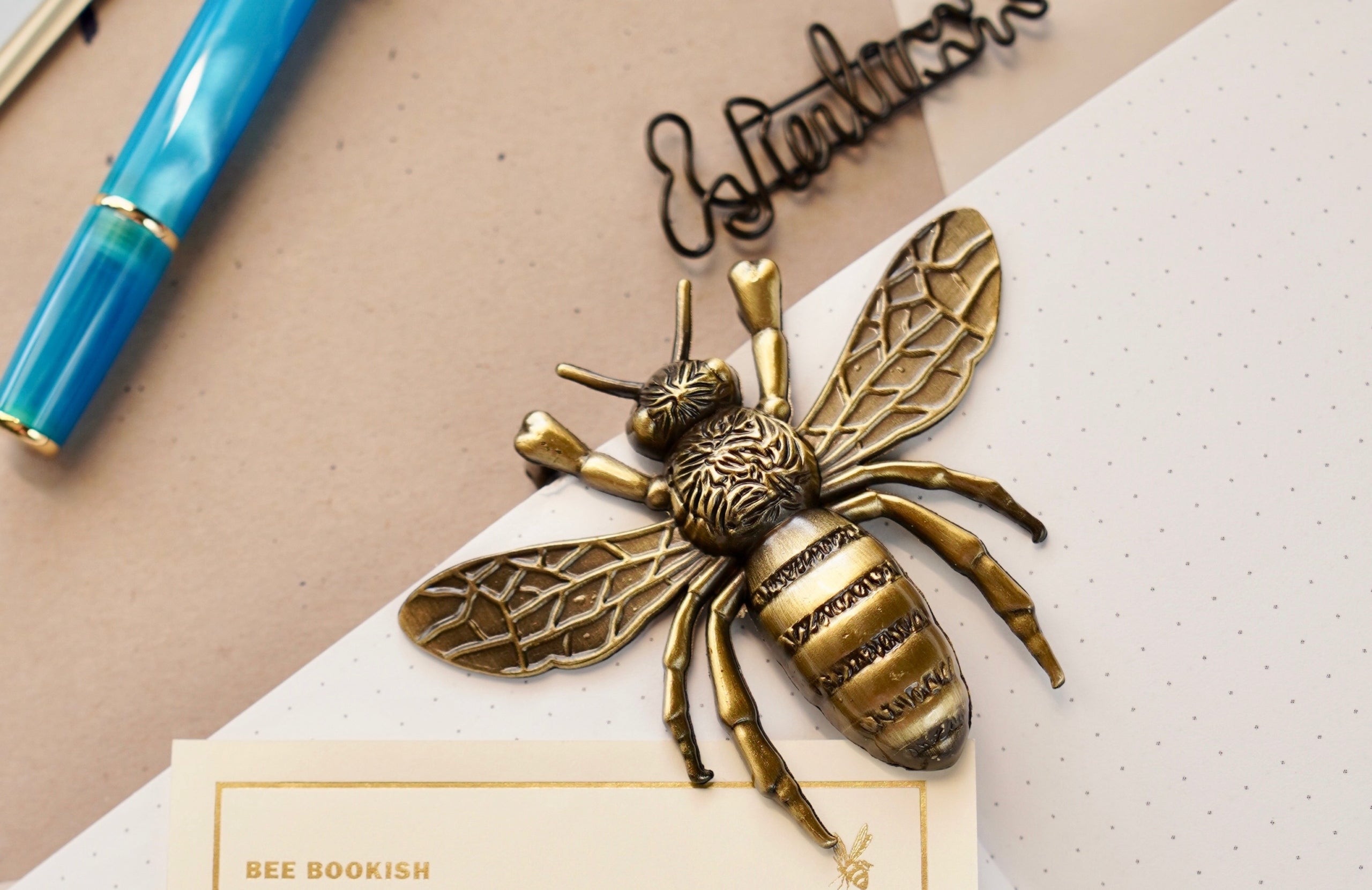 Esterbrook Bee Page Holder - Brass – Flax Pen to Paper