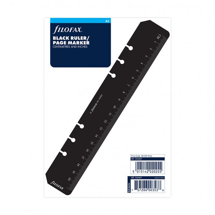 FILOFAX A5 BLACK RULER