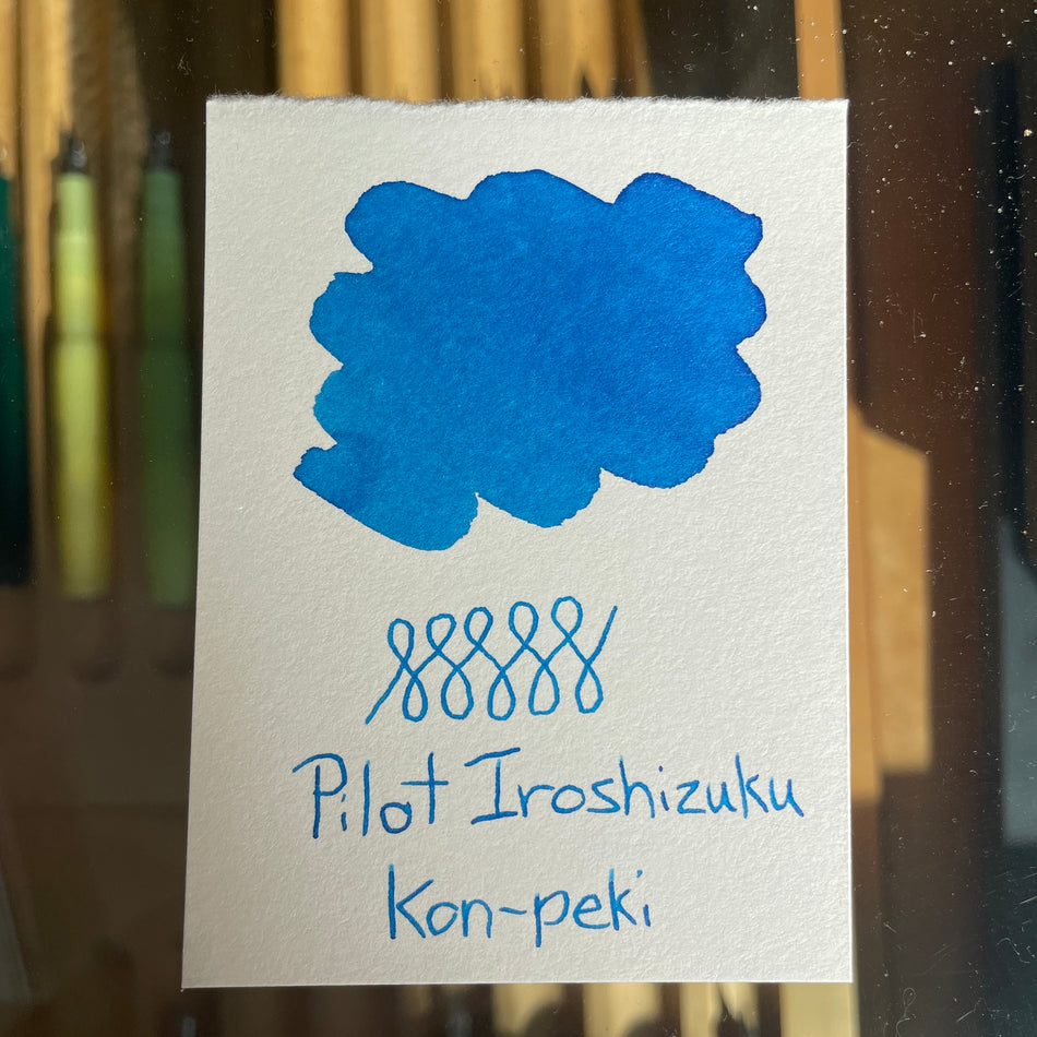 Pilot Iroshizuku Bottled Fountain Pen Ink (50ml) - Deep Blue (Kon-Peki)